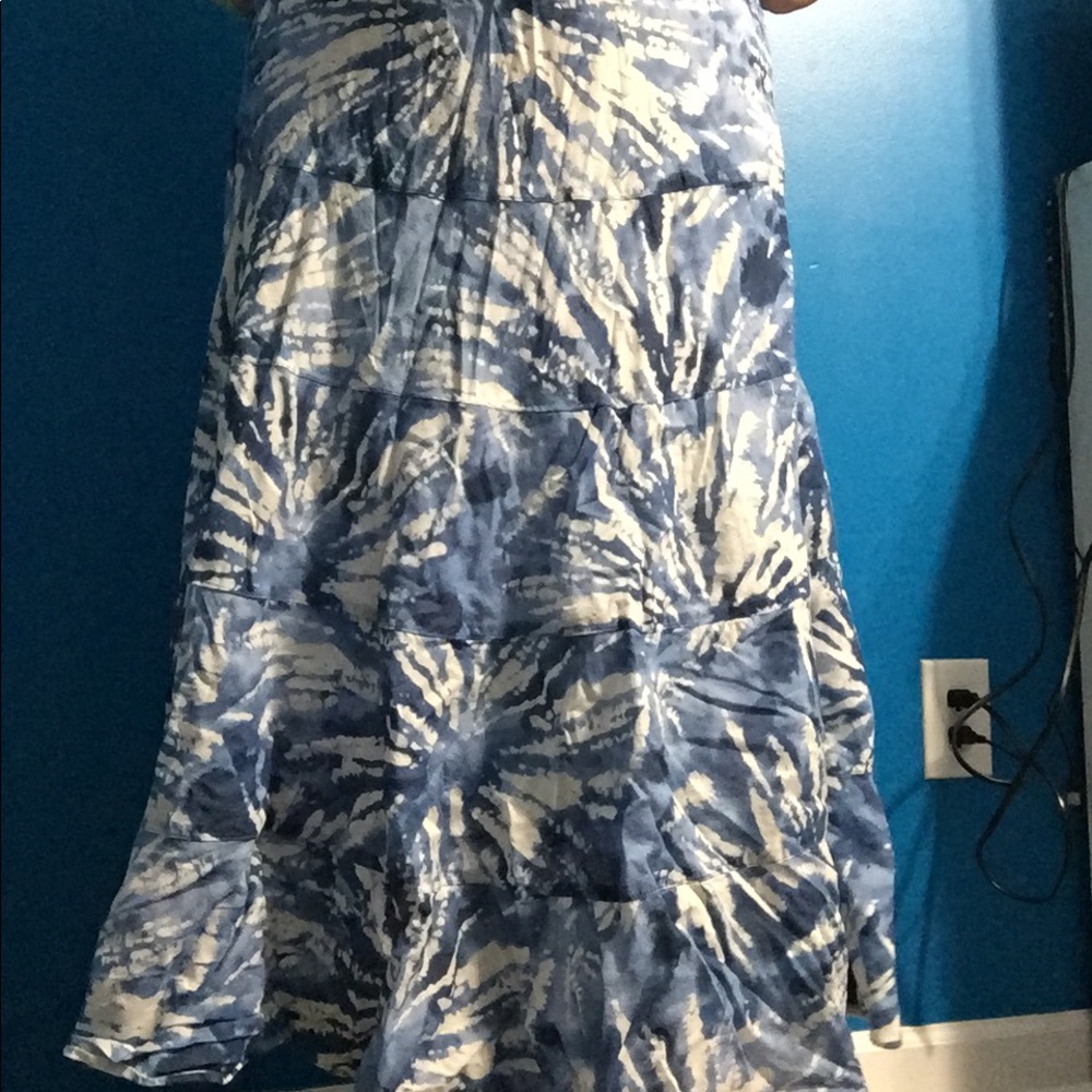 Blue long skirt